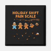 Shift Nurse Pain Scale Funny Gingerbread Rn Christ マグネット (正面)