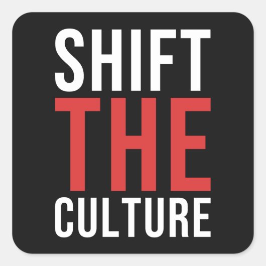 Shift The Culture スタックロゴ スクエアシール (正面)