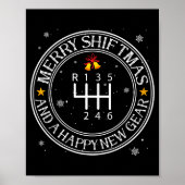 Shiftmas Car Guy Funny Mechanic Christmas Auto Man ポスター (正面)