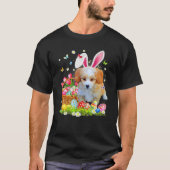 Shih Poo Dog Ear Easter Eggs Funny Easter Day Tシャツ (正面)