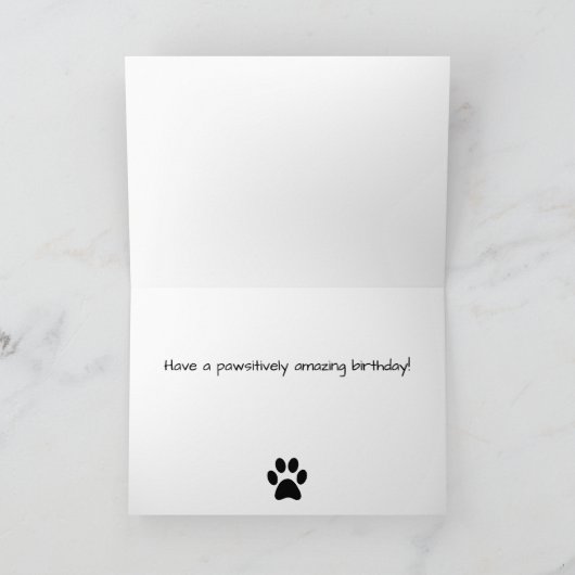 Shih tzu面白くない誕生日1年の年上の挨拶 カード (内部)