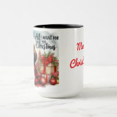Shih Tzu All I Want for Christmas Coffee Mug Cup マグカップ (中央)