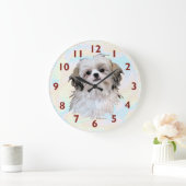 Shih Tzu Art Clock ラージ壁時計 (ホーム)