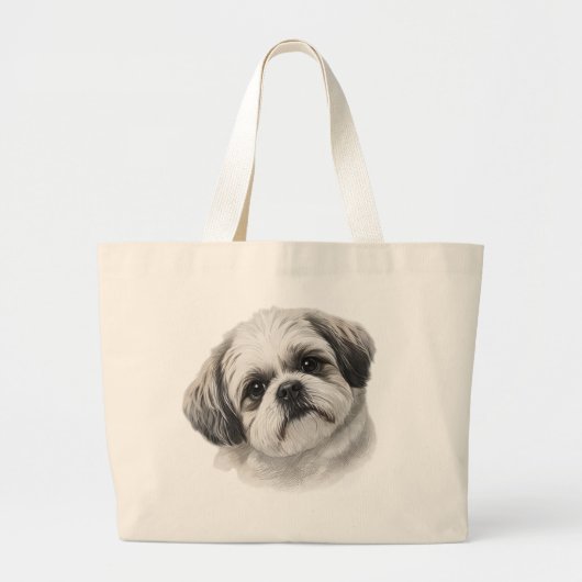 Shih Tzu Art Tote Bag ラージトートバッグ (正面)