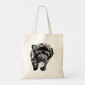 Shih Tzu Ball Game Art | Dog Tote Bag トートバッグ (裏面)