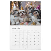 Shih Tzu Calendar カレンダー (1月 2026)