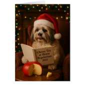 Shih Tzu 'Cheese Tax' Christmas card (正面)