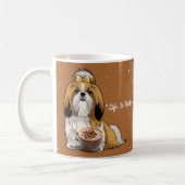 Shih Tzu Chocolate Mug – Cute Dog & Hot Cocoa  コーヒーマグカップ (左)