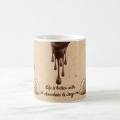 Shih Tzu Chocolate Mug – Cute Dog & Hot Cocoa  コーヒーマグカップ (中央)
