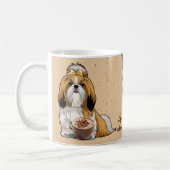 Shih Tzu Chocolate Mug – Cute Dog & Hot Cocoa  コーヒーマグカップ (左)