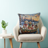 Shih Tzu Christmas Boat Holiday クッション (椅子)