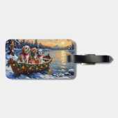 Shih Tzu Christmas Boat Holiday ラゲッジタグ (裏面横)