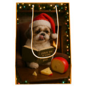 Shih Tzu Christmas gift bag  ミディアムペーパーバッグ (裏面)