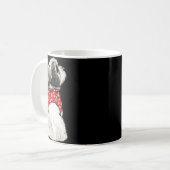 Shih Tzu Christmas Lights Dog Lover Xmas Pajama Pu コーヒーマグカップ (正面左)