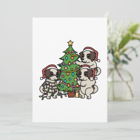 Shih Tzu Christmas Tree サンキューカード (スタンド正面)