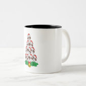 Shih Tzu Christmas Tree Dog Xmas Lover Gift ツートーンマグカップ (正面右)
