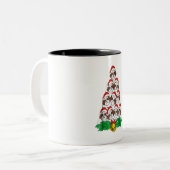 Shih Tzu Christmas Tree Dog Xmas Lover Gift ツートーンマグカップ (正面左)
