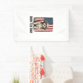 Shih Tzu Dad Patriotic Vintage Dog Shirt Design_1 横断幕 (インサイチュ)