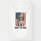 Shih Tzu Dad Patriotic Vintage Dog Shirt Design_1 横断幕 (縦)