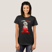 Shih Tzu Dog I Steal Hearts Cute Valentine Day Wom Tシャツ (正面フル)