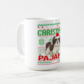 Shih Tzu Dog Lover Hats Ugly | Christmas Gift コーヒーマグカップ (正面左)