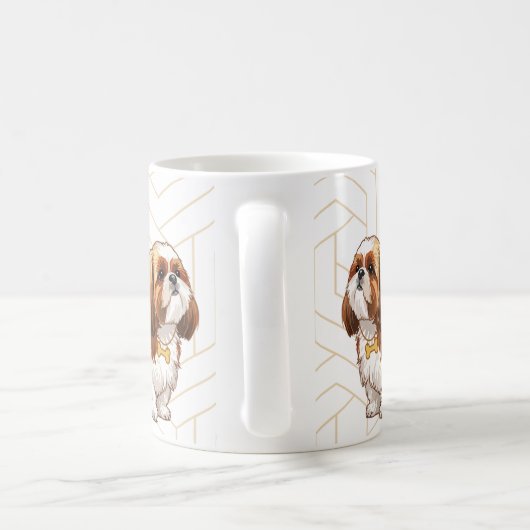 Shih Tzu Dog Mug – Cute Shih Tzu Mom Coffee Cup コーヒーマグカップ (ハンドル)