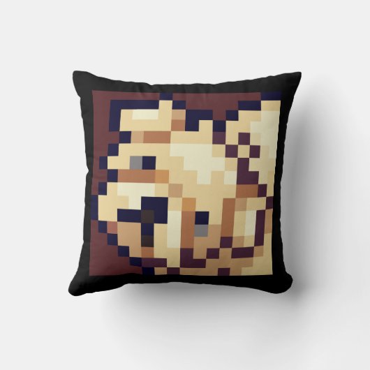 Shih Tzu dog. Pixel Art, pixelart クッション (裏面)