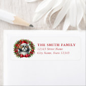 Shih Tzu Dog Return Address Labels ラベル (インサイチュ)