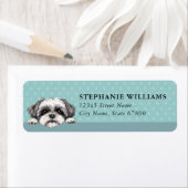 Shih Tzu Dog Return Address Labels ラベル (インサイチュ)