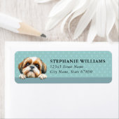 Shih Tzu Dog Return Address Labels ラベル (インサイチュ)