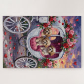 Shih Tzu Dog Valentine's Day ジグソーパズル (横)