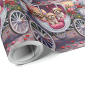 Shih Tzu Dog Valentine's Day ラッピングペーパー (ロールコーナー)