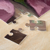 Shih Tzu Dog Valentine's Day Peony Flower Basket ジグソーパズル (側面)