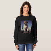 Shih Tzu  Eiffel Tower France Paris  Men Women Dog スウェットシャツ (正面フル)