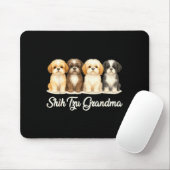 Shih Tzu Grandma Cute Dog Lover Gift Funny Women P マウスパッド (マウス)