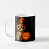 Shih Tzu Halloween Pumpkin Dog Costume Family Matc コーヒーマグカップ (左)