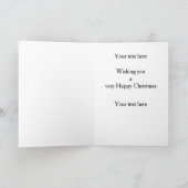 Shih Tzu in a Santa hat Christmas card カード (内部)