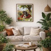 Shih Tzu in the Garden Poster  ポスター