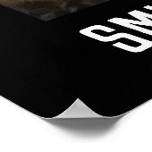 Shih tzu laughing smile customize photo text  ポスター (角)