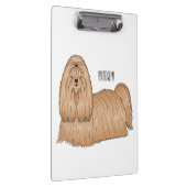 Shih tzu long hair dog cartoon illustration クリップボード (右)