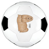 Shih tzu long hair dog cartoon illustration サッカーボール (回転)