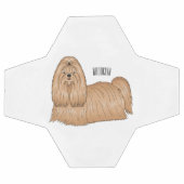 Shih tzu long hair dog cartoon illustration サッカーボール (フラット)