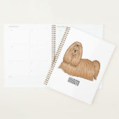 Shih tzu long hair dog cartoon illustration プランナー手帳 (ディスプレー)