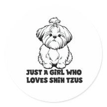 Shih Tzu Lover Girl – Cartoon Dog Design