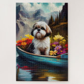 Shih Tzu on a Paddle: A Scenic Adventure ジグソーパズル (縦)