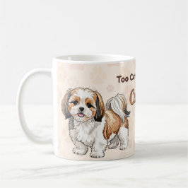 Shih Tzu Pattern Mug – Cute Small Dog Illustration コーヒーマグカップ