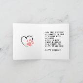 Shih Tzu Puppy Happy Birthday Card Cute Dog カード (内部)