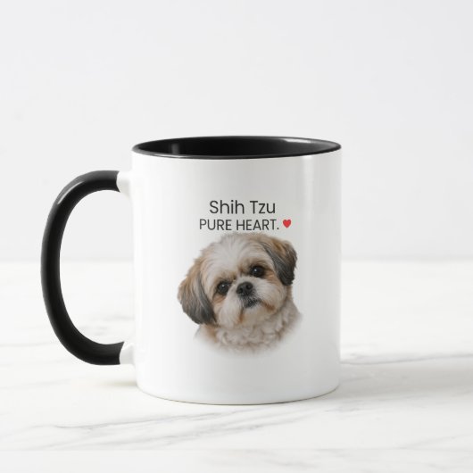Shih Tzu Pure Heart Mug – Dog Lover Gift マグカップ (左)