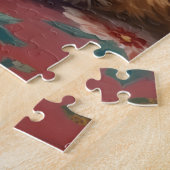 Shih Tzu Regal Christmas Topknot Hat ジグソーパズル (側面)