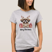 Shih Tzu Reindeer  Tシャツ (正面)